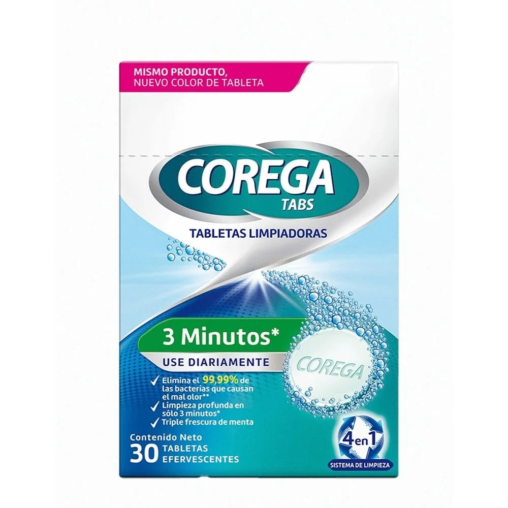 Corega efervescente x 30 tabletas