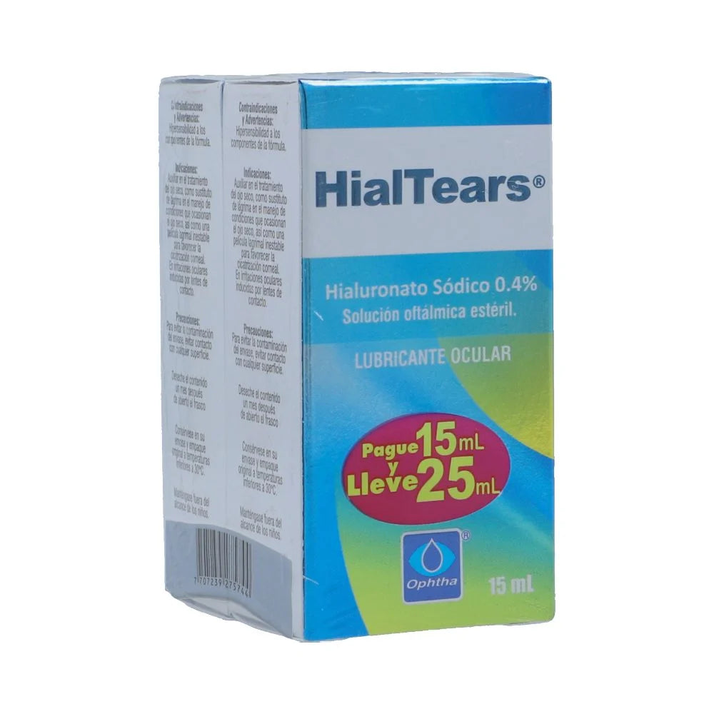 Hialtears 0.4% solución oftálmica x 15+10 ml