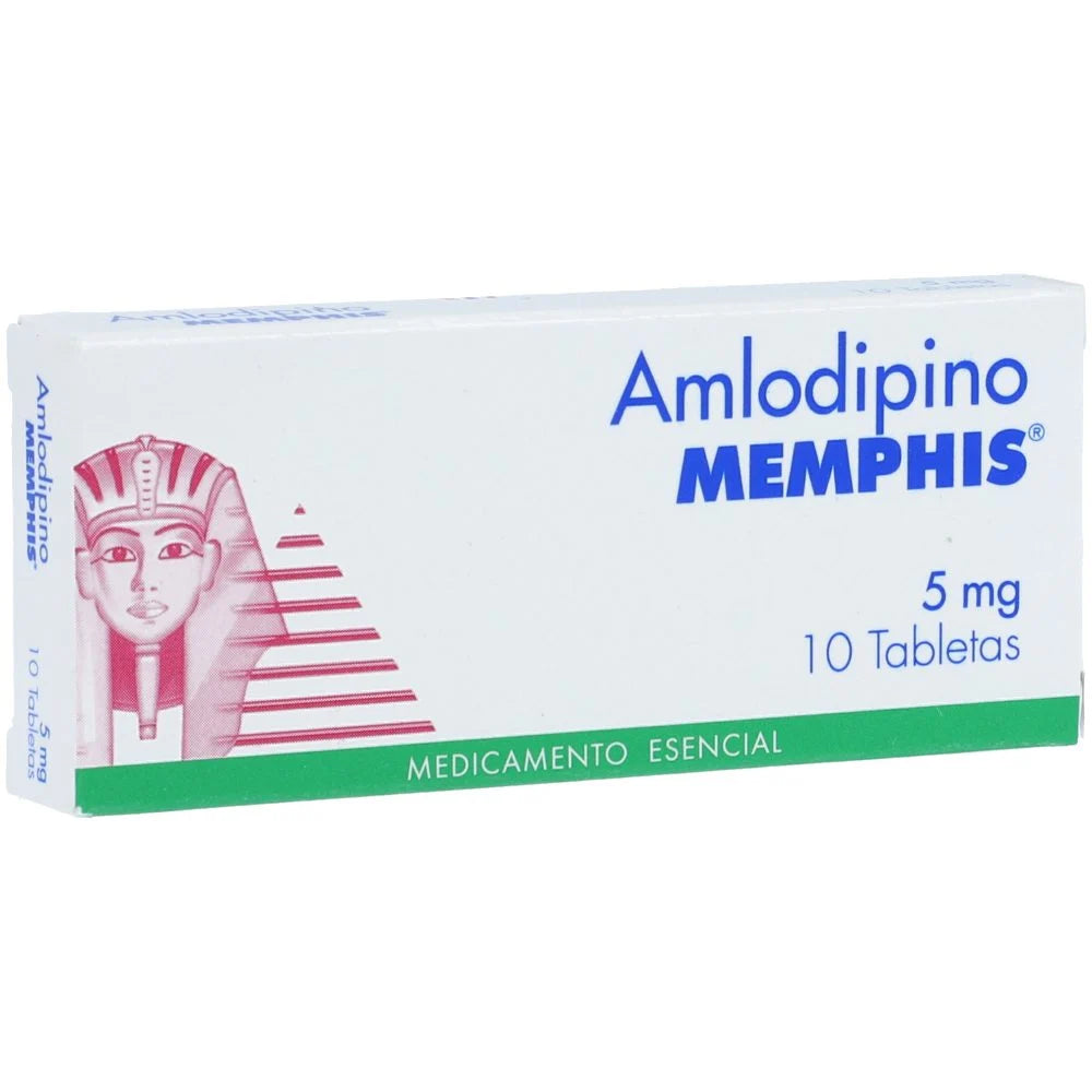 Amlodipino 5 mg x 10 tabletas (Memphis)