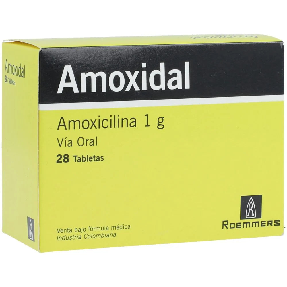 Amoxidal 1 gramo x 28 tabletas