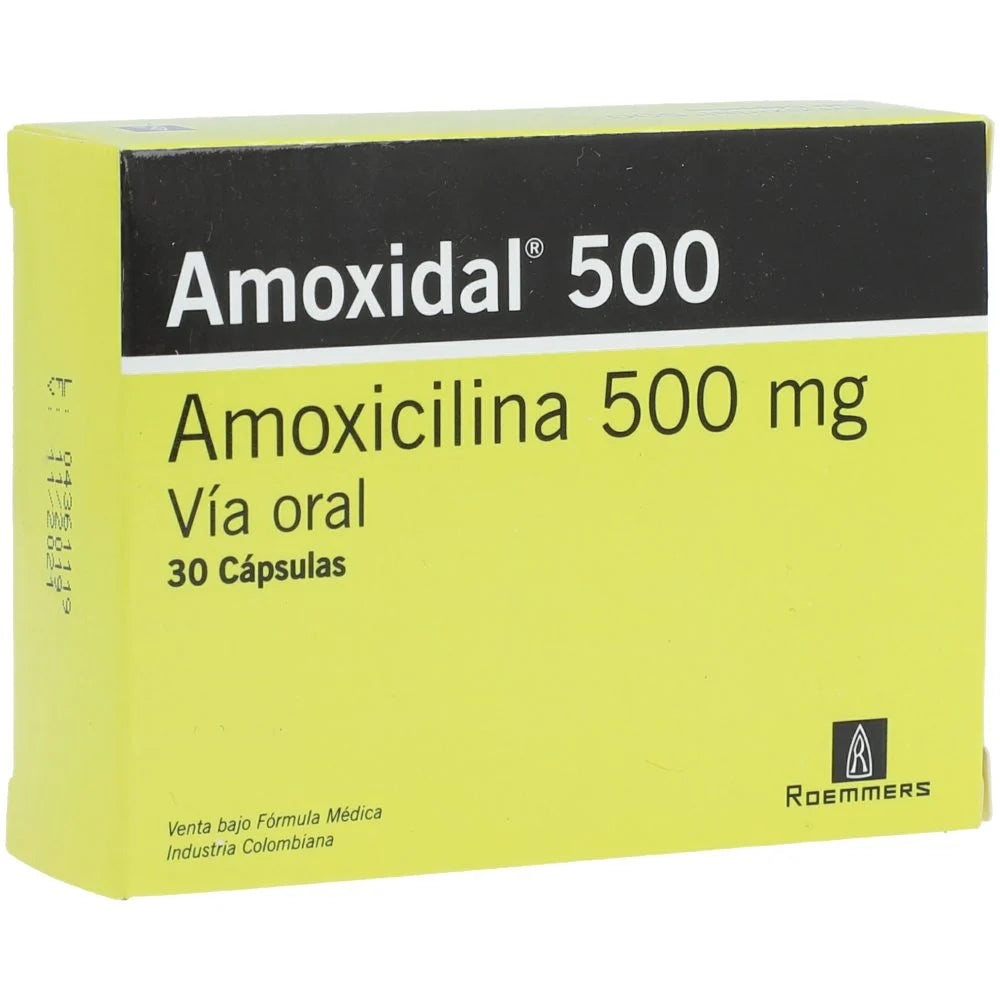 Amoxidal 500 mg x 30 cápsulas