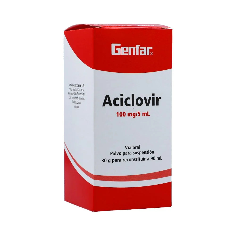 Aciclovir 100 mg suspensión x 90 ml (Genfar)