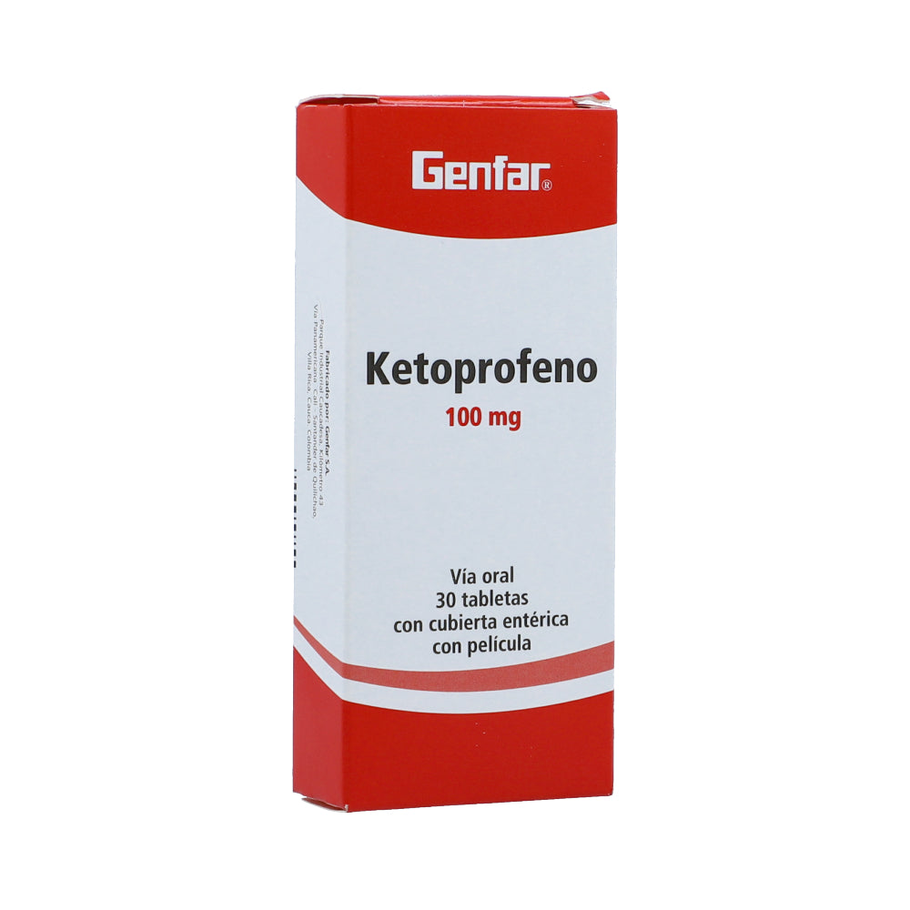 Ketoprofeno 100 mg x 30 tabletas (Genfar)
