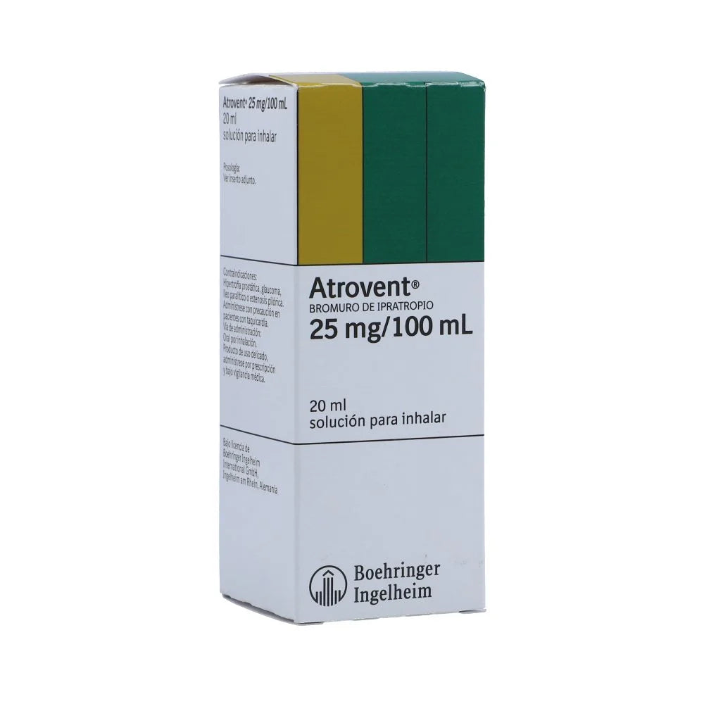 Atrovent solución para Inhalar 25mg/100ml x 20 ml
