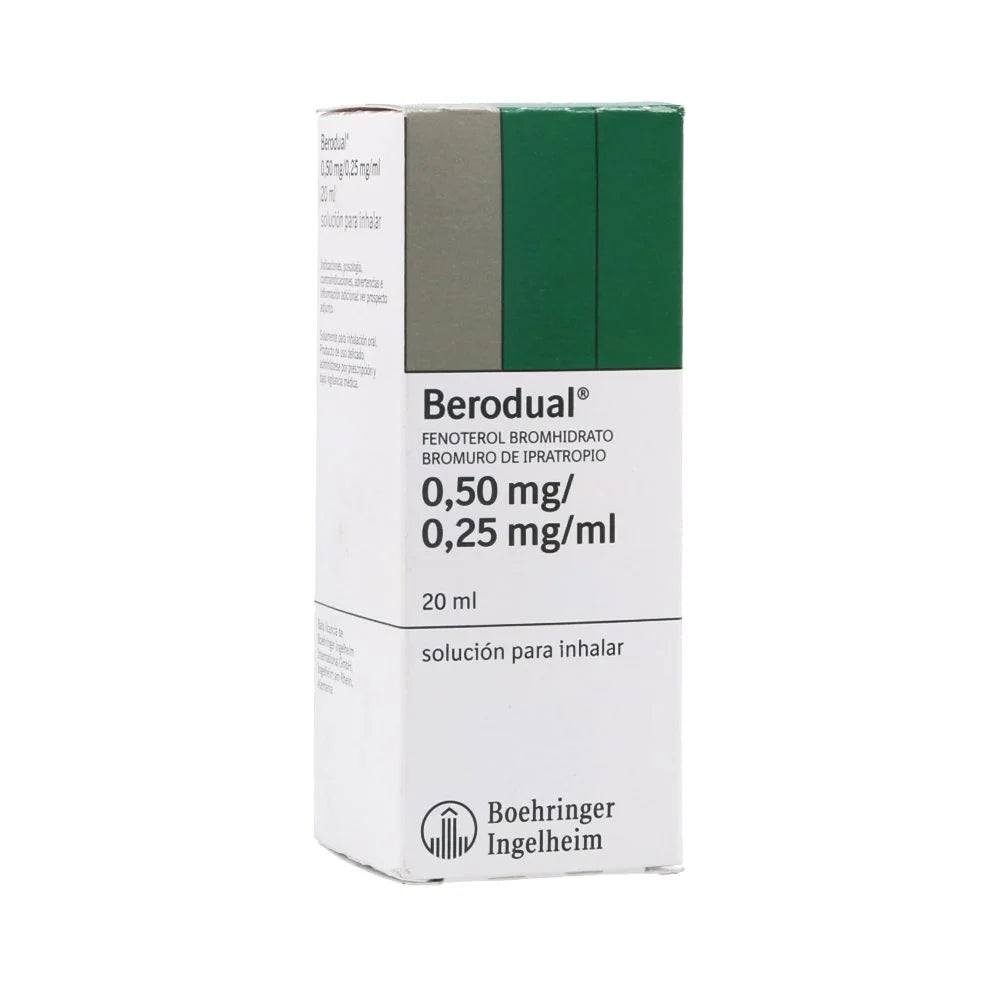Berodual solución para Inhalar 0.25/0.50mg/ml x 20 ml