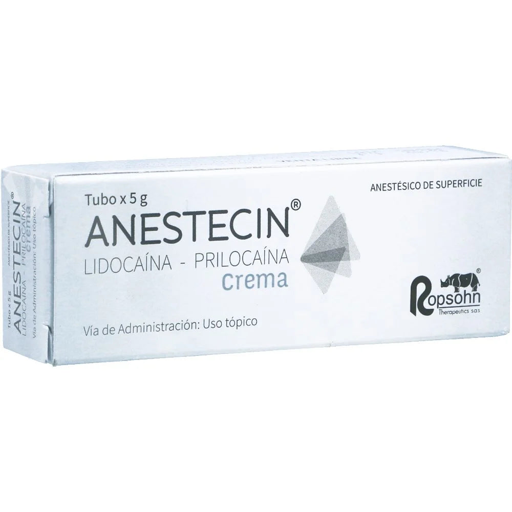 Anestecin Crema Anestésico de Superficie 2.5%+2.5%