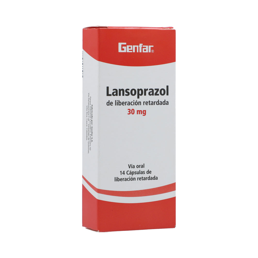 Lansoprazol 30 mg x 14 cápsulas (Genfar)