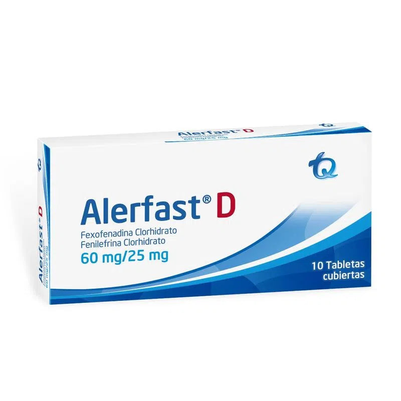 Alerfast D 60/25 mg x 10 tabletas