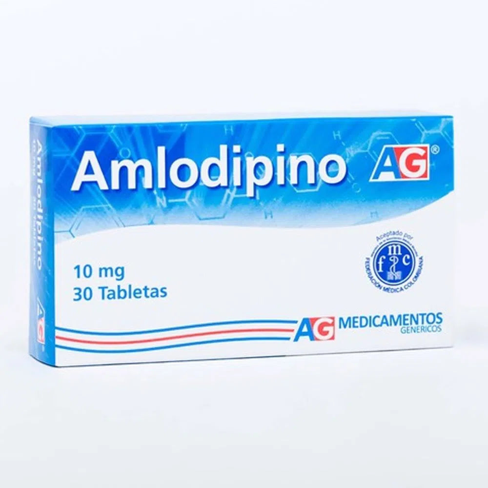 Amlodipino 10 mg x 10 tabletas (AG)