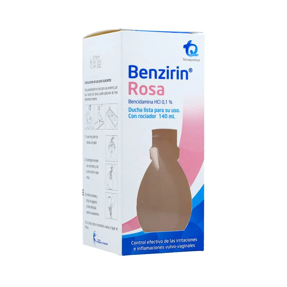 Benzirin Rosa ducha lista con rociador x 140 ml
