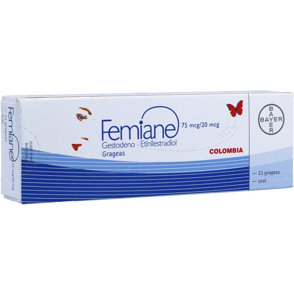 Femiane 75/20 mcg x 21 tabletas