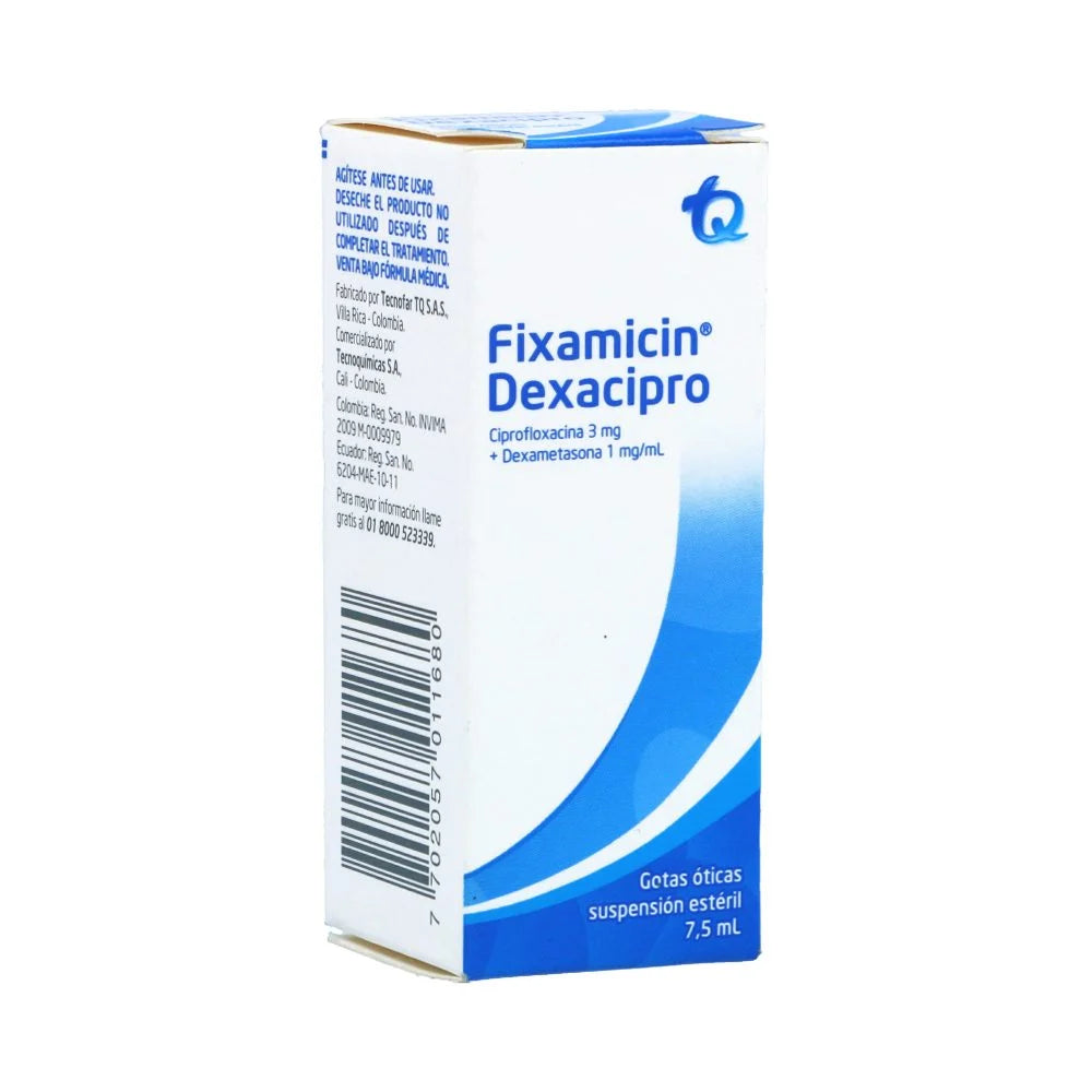 Fixamicin Dexacipro gotas óticas x 7.5 ml
