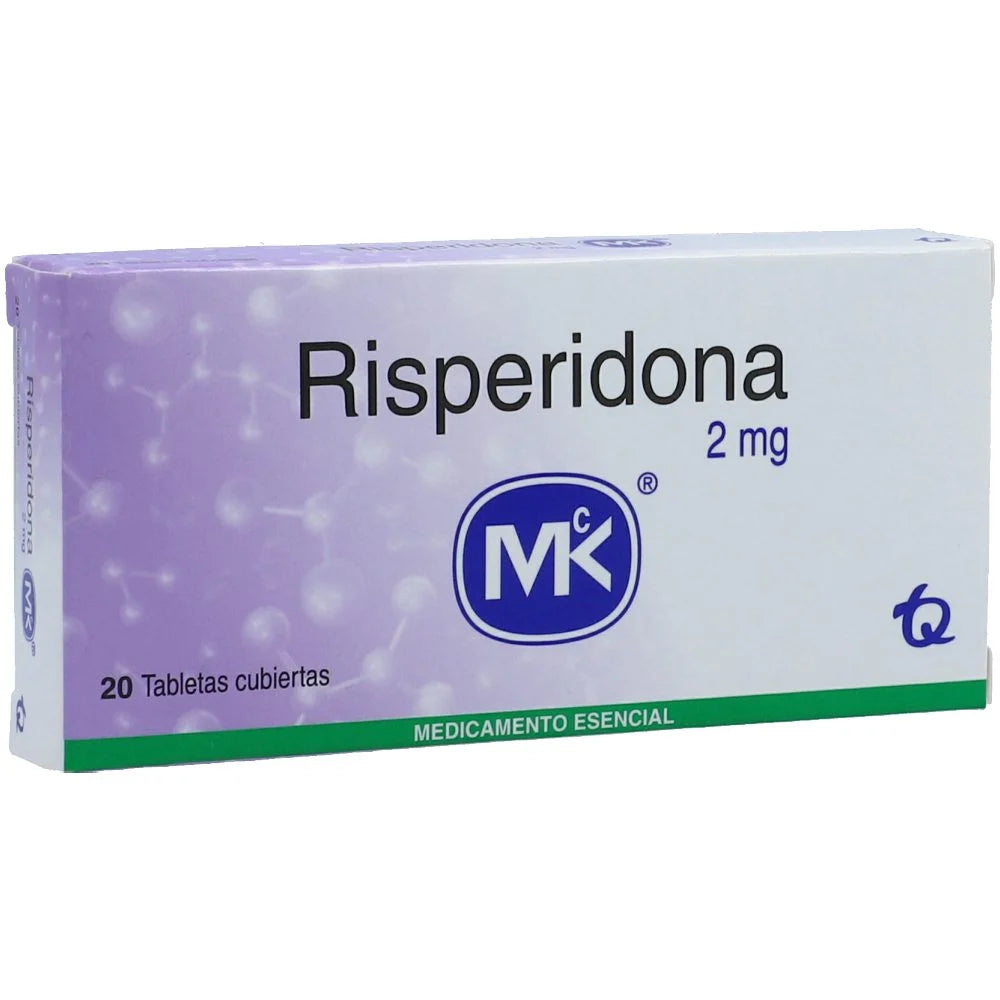 Risperidona 2 mg x 20 tabletas (MK)