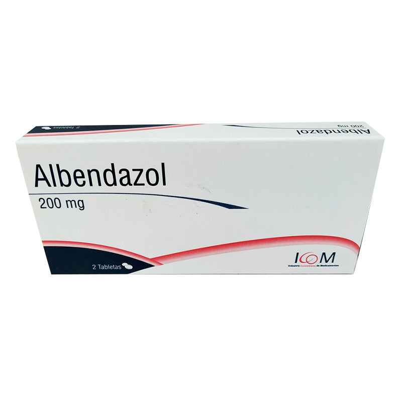 Albendazol 200 mg x 2 tabletas (Icom)