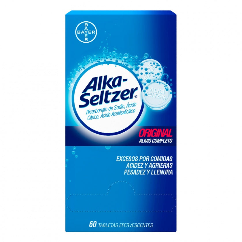 Alka-Seltzer efervescente x 60 tabletas