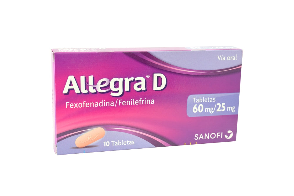 Allegra D 60/25 mg x 10 tabletas