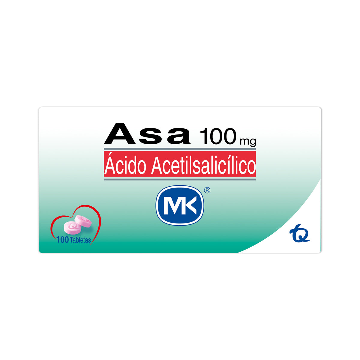 Asa 100 mg x 100 tabletas (MK)