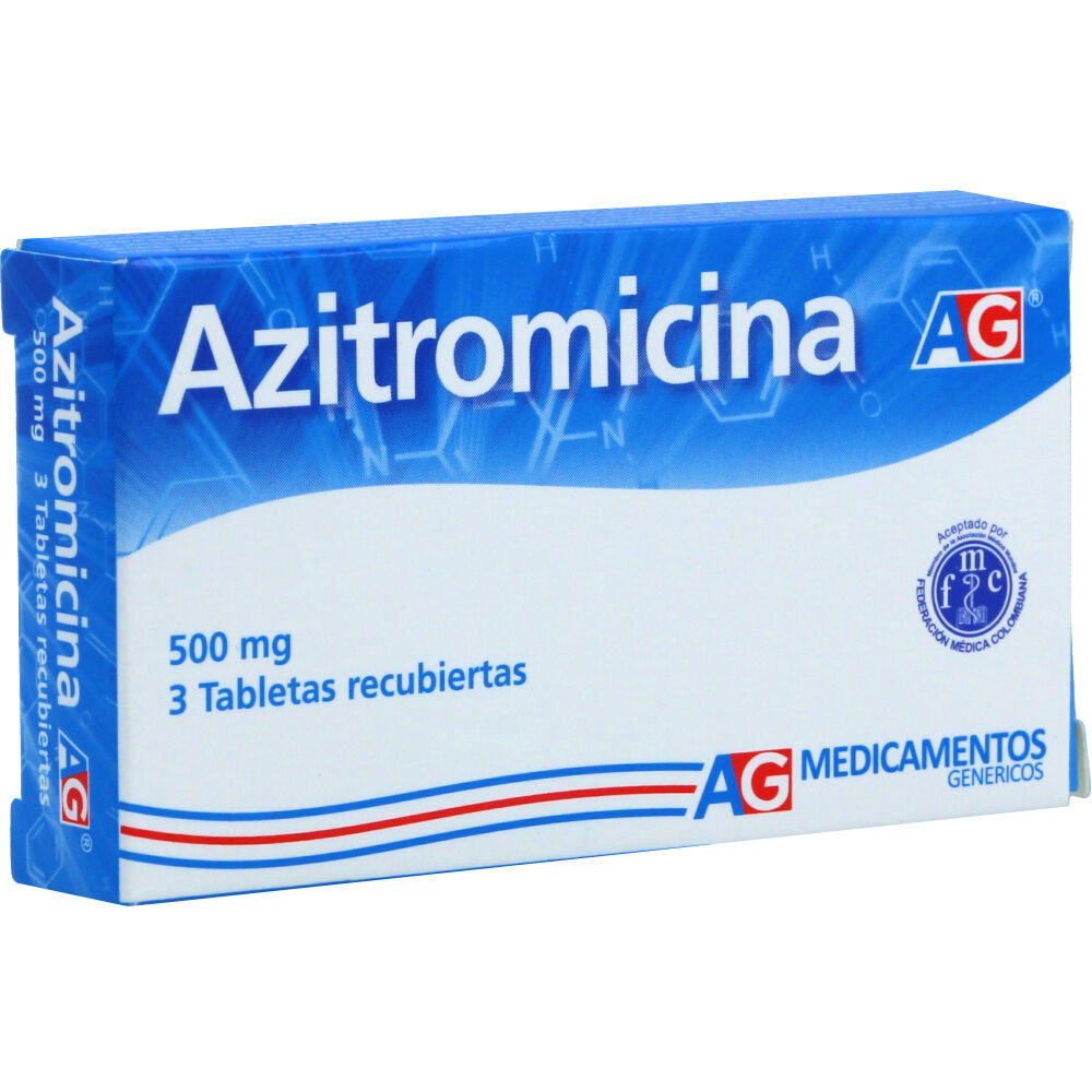 Azitromicina 500 mg x 3 tabletas (AG)
