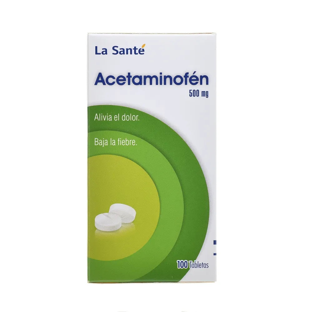 Acetaminofen 500 mg x 100 tabletas (La Sante)