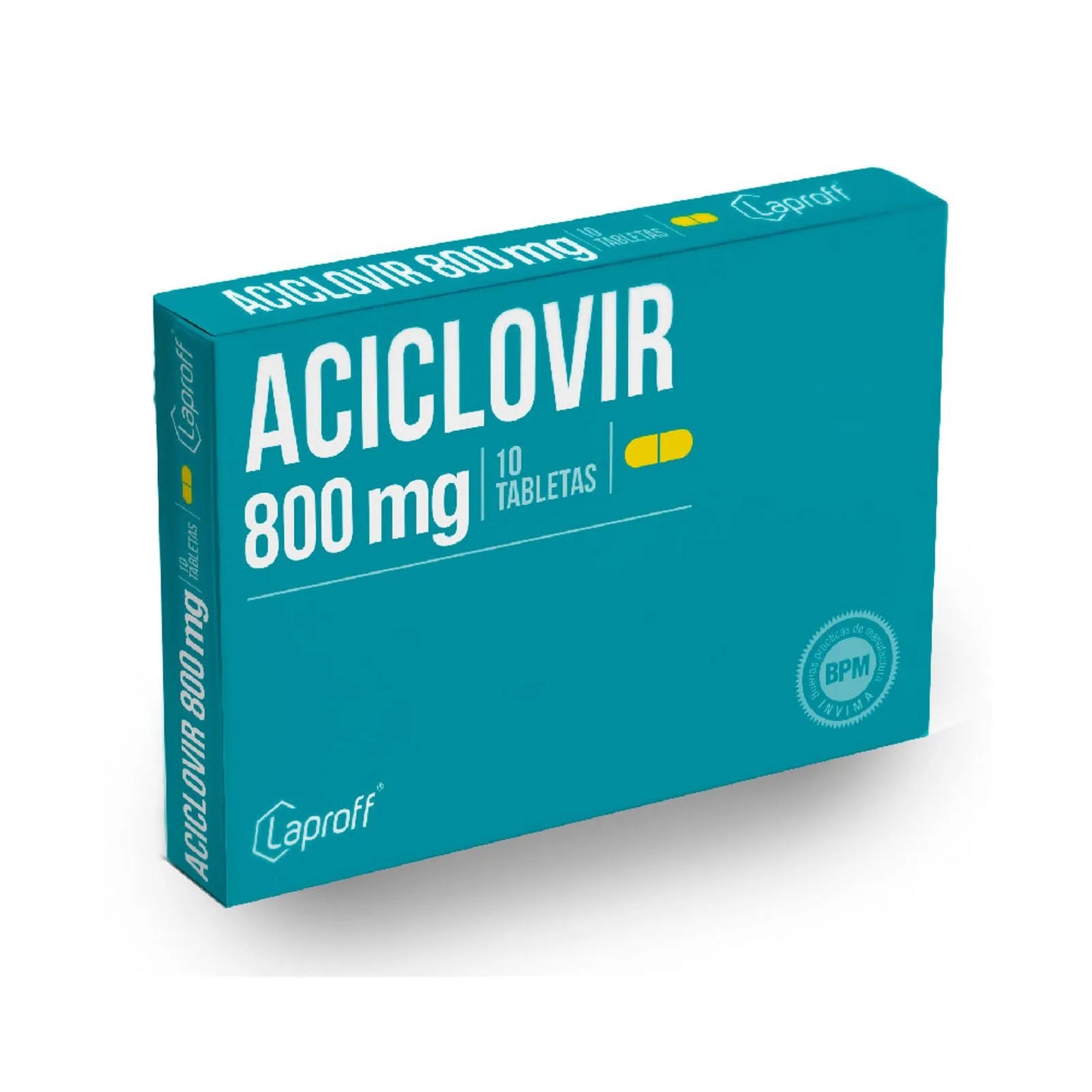 Aciclovir 800 mg x 10 tabletas (Laproff)