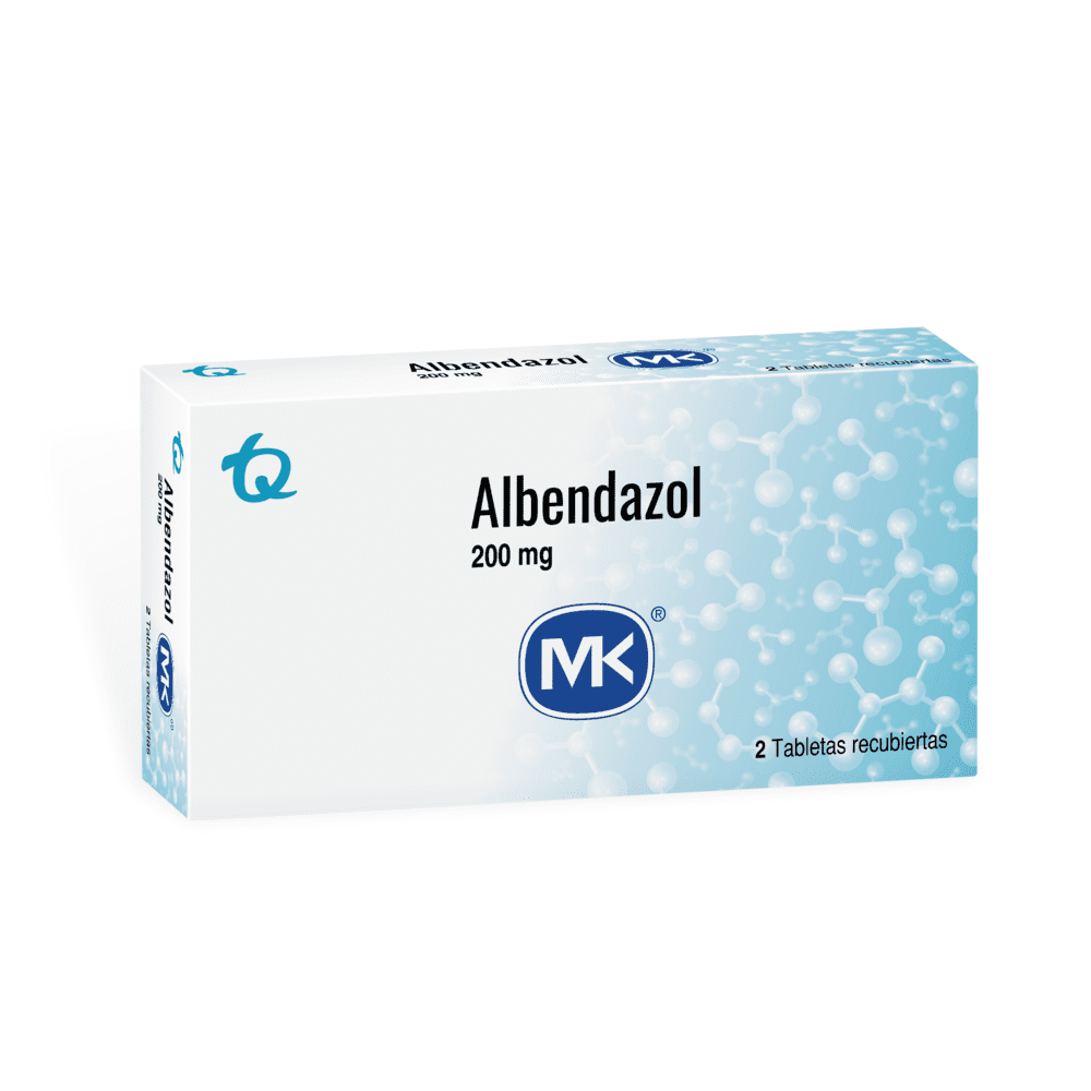 Albendazol 200 mg x 2 tabletas (MK)