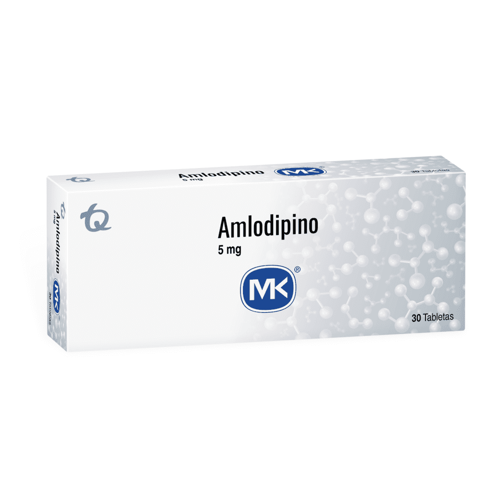 Amlodipino 5 mg x 30 tabletas (MK)