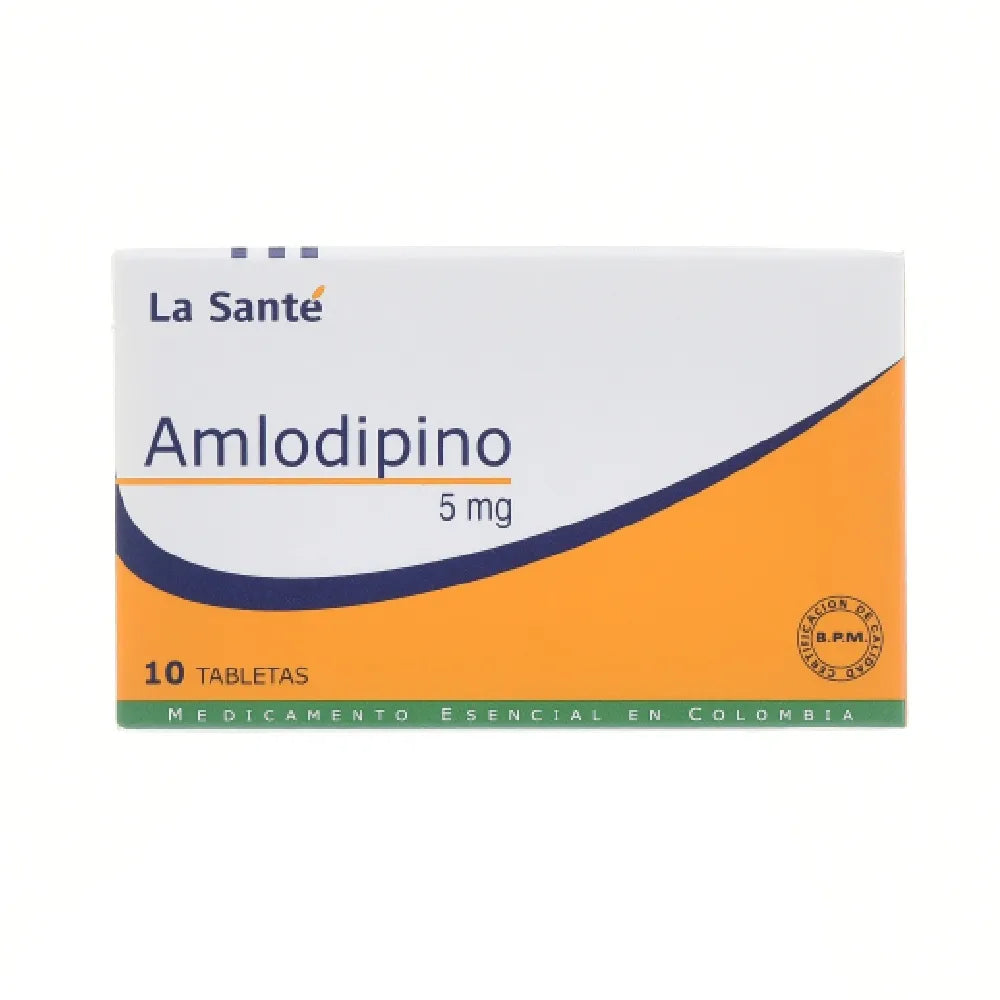 Amlodipino 5 mg x 10 tabletas (La Sante)