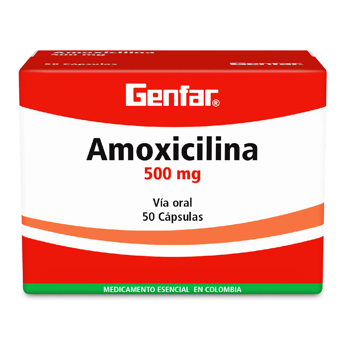 Amoxicilina 500 mg x 50 cápsulas (Genfar)