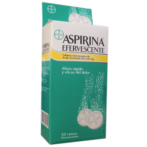 Aspirina 500 mg efervescente x 50 tabletas
