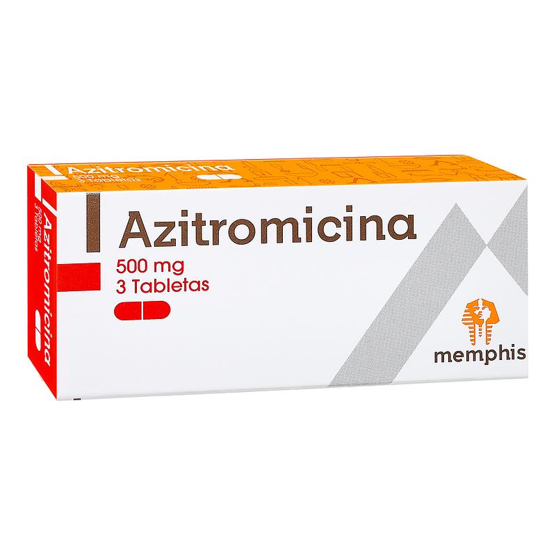 Azitromicina 500 mg x 3 tabletas (Memphis)