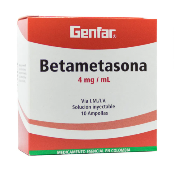 Betametasona 4 mg/ml x 10 ampollas (Genfar)