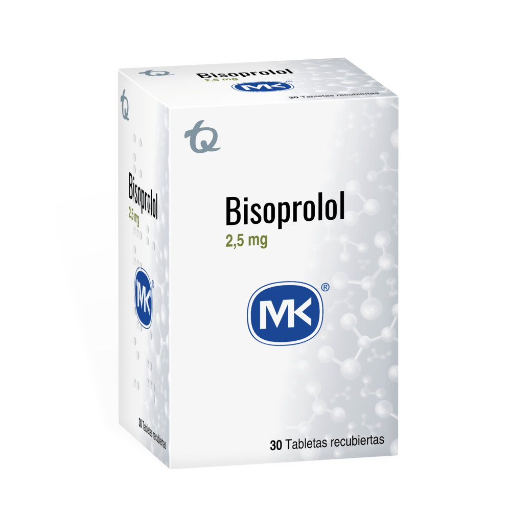 Bisoprolol 2.5 mg x 30 tabletas (MK)