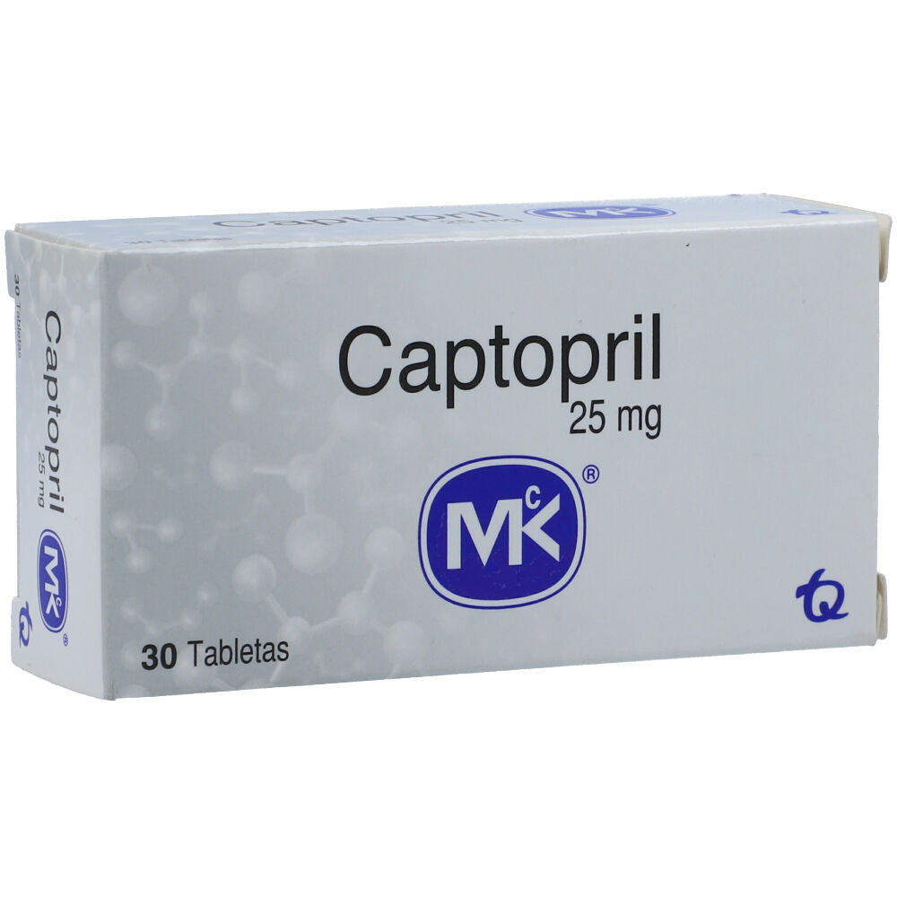 Captopril 25 mg x 30 tabletas (MK)