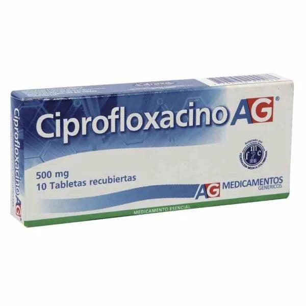 Ciprofloxacina 500 mg x 10 tabletas (AG)