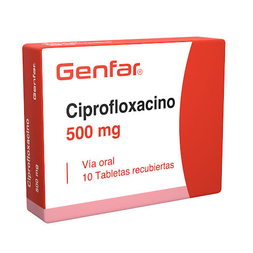 Ciprofloxacino 500 mg x 10 tabletas (Genfar)