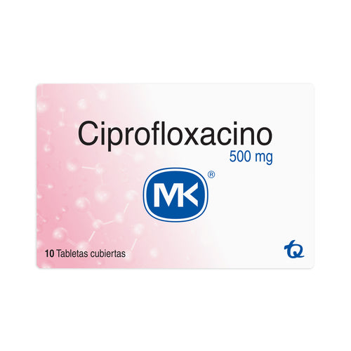 Ciprofloxacino 500 mg x 10 tabletas (MK)