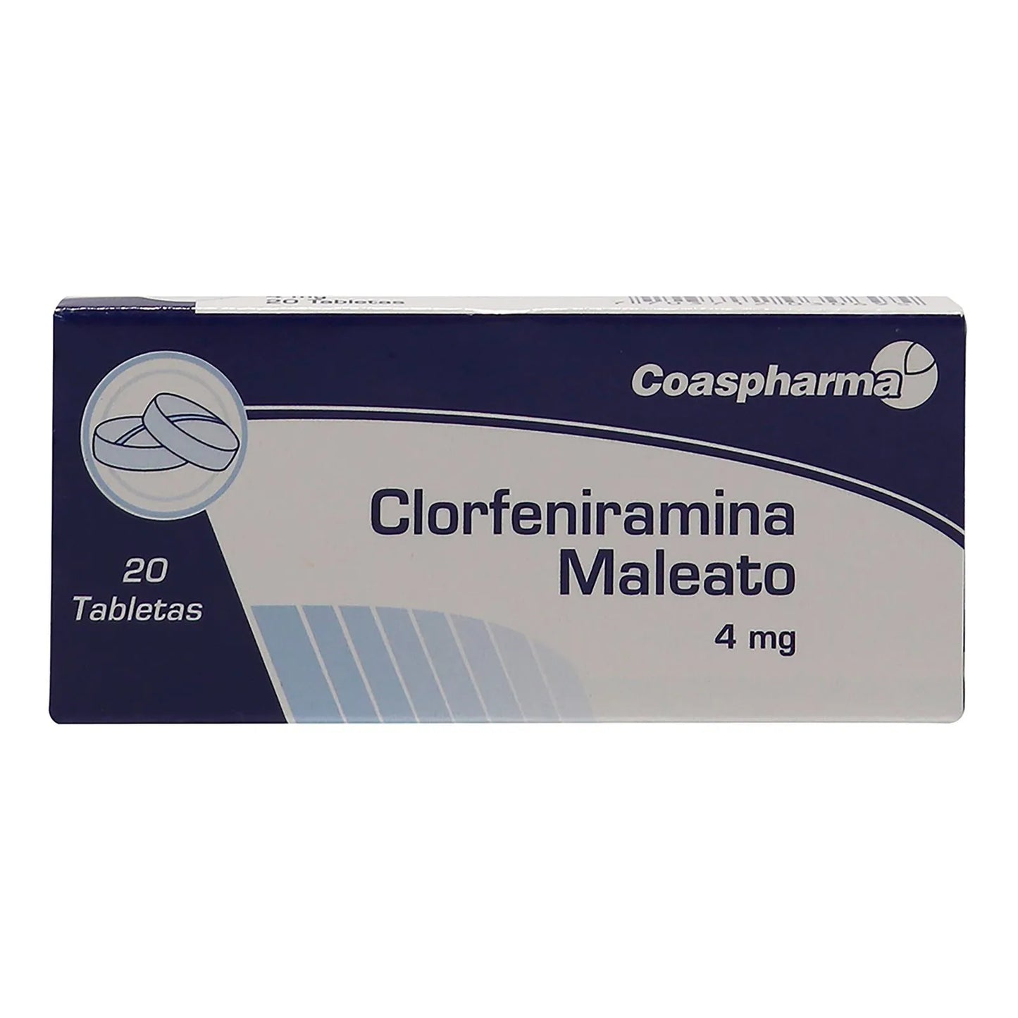 Clorfeniramina 4 mg x 20 tabletas (Coaspharma)