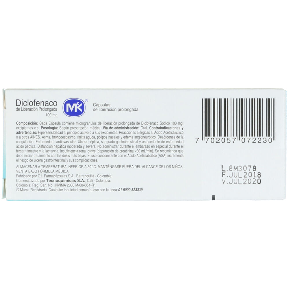 Diclofenaco 100 Mg