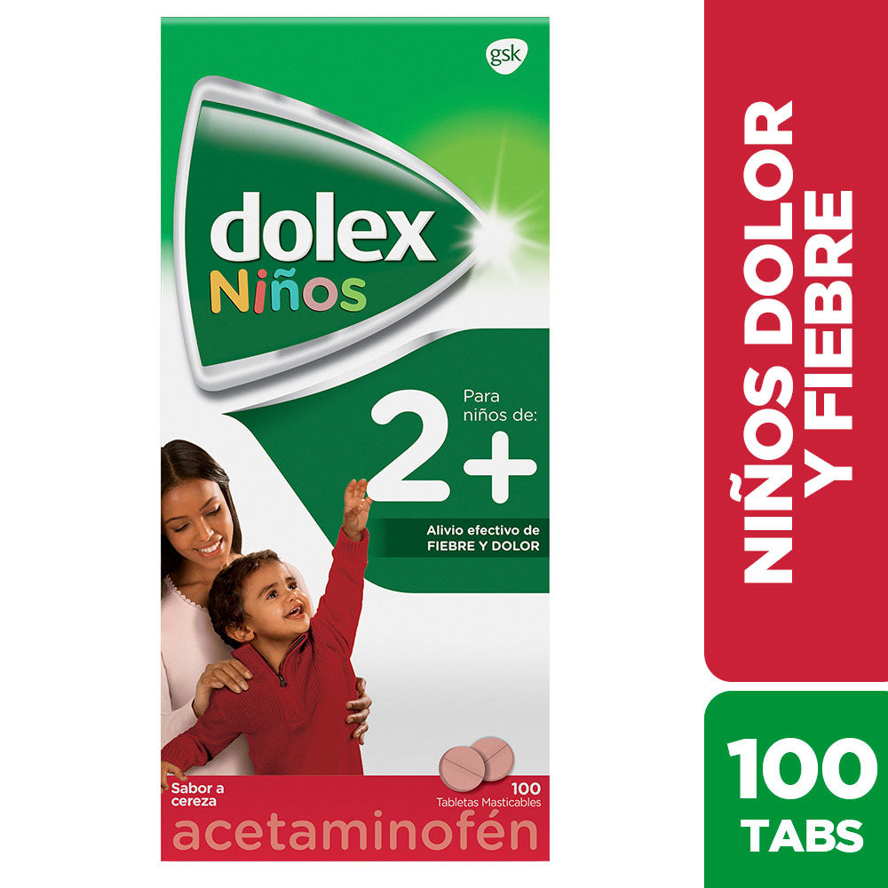 Dolex 100 mg x 100 tabletas masticables