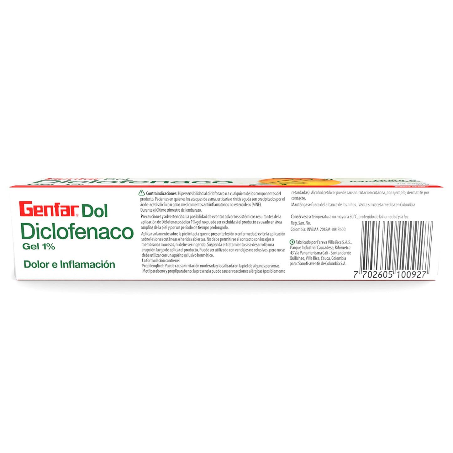 Diclofenaco 1% Gel x 50 gramos (Genfar)