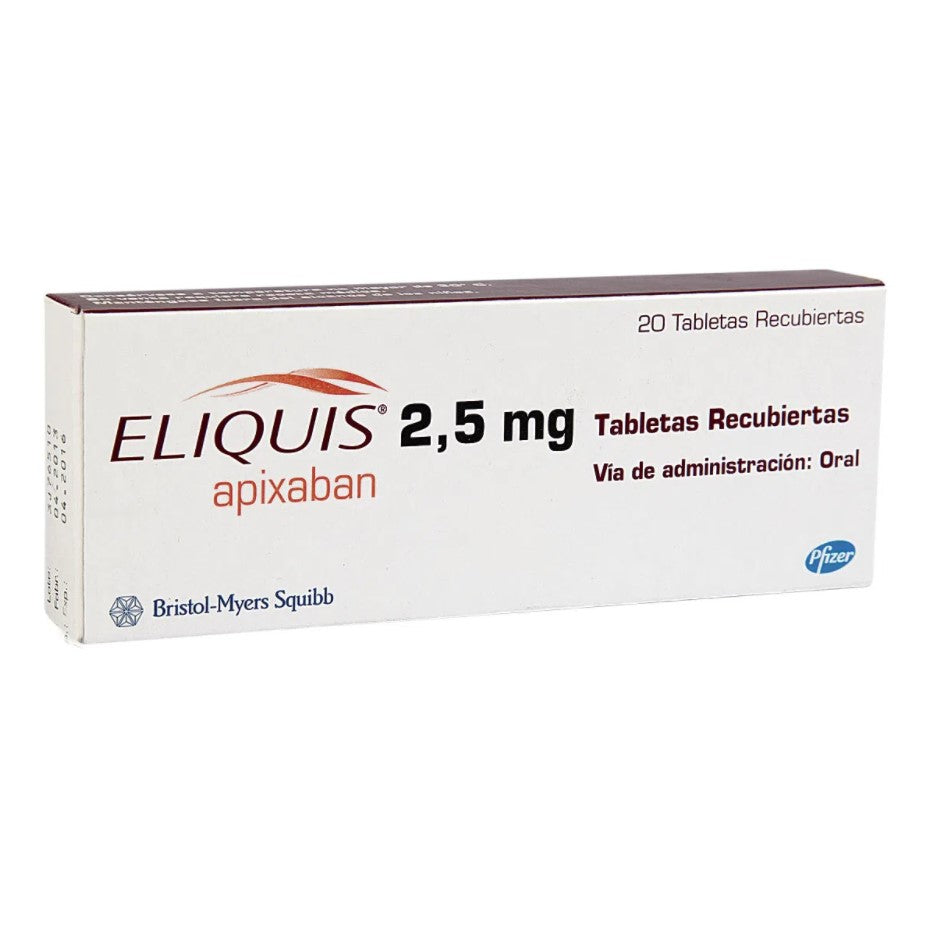 Eliquis 2.5 mg x 20 tabletas