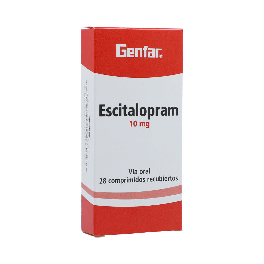 Escitalopram 10 mg x 28 tabletas (Genfar)