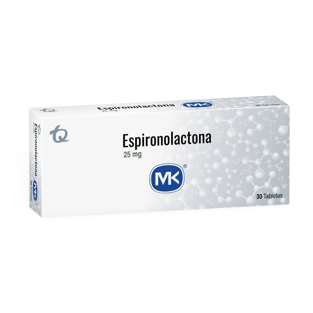Espironolactona 25 mg x 30 tabletas (MK)