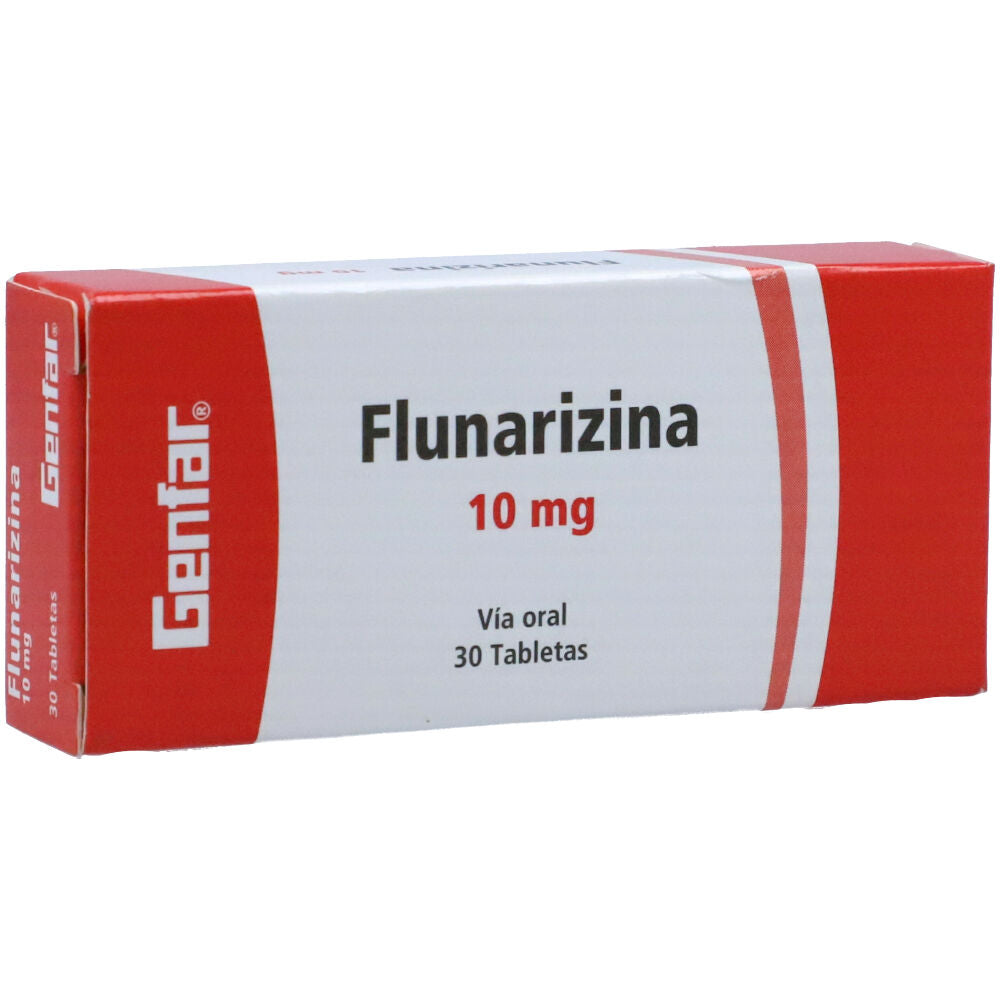Flunarizina 10 mg x 30 tabletas (Genfar)