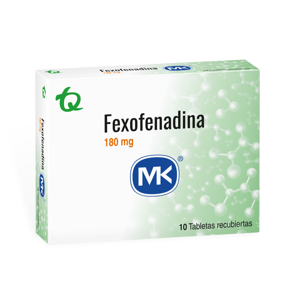 Fexofenadina 180 mg x 10 tabletas (MK)