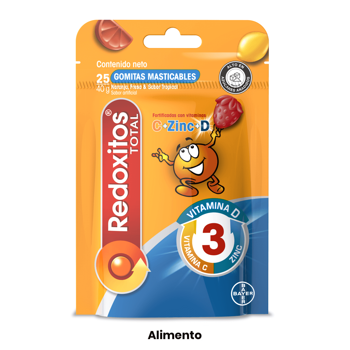 Redoxitos Total Naranja masticable x 25 gomitas