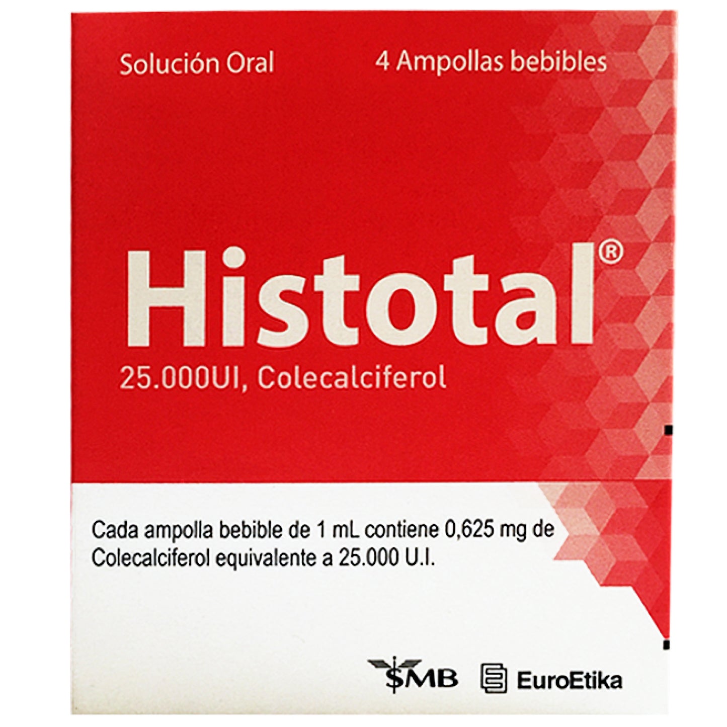 Histotal 25.000 UI solución bebible x 4 ampollas