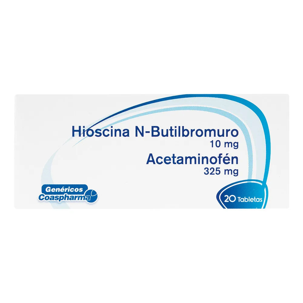 Hioscina N-Butil+Acetaminofén 10/325mg x 20 tabletas (Coaspharma)