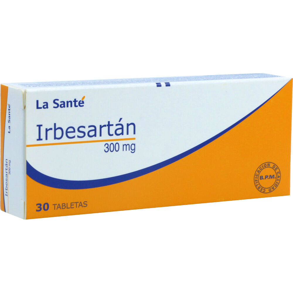 Irbesartan 300 mg x 30 tabletas (La Sante)