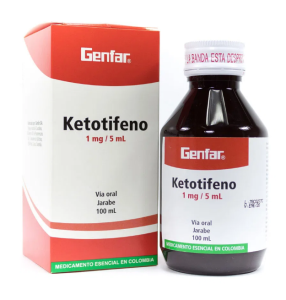Ketotifeno 1 mg/5 ml jarabe x 100 ml (Genfar)